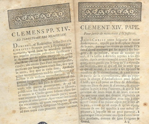 Papež Clement XIV., Dominus ac Redemptor Noster, 1773