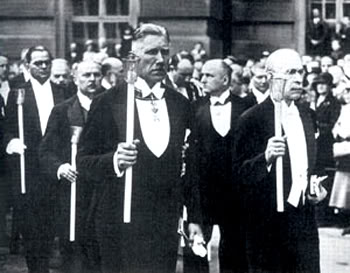 Franz von Papen (Front Left) heads Catholic Mass Procession